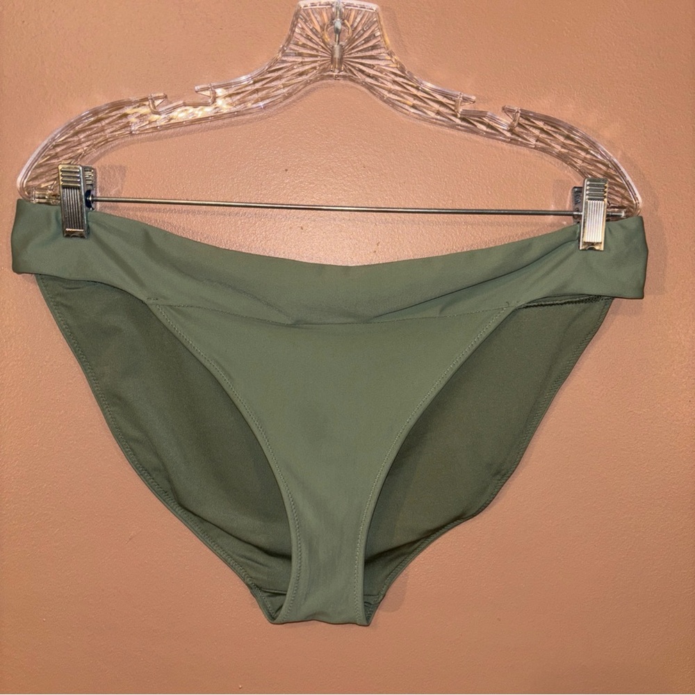 Aerie The Classic Bikini Bottom Size XL Olive Green Swim Bottom
